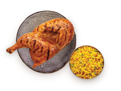 1/2 Chicken
+ Rice